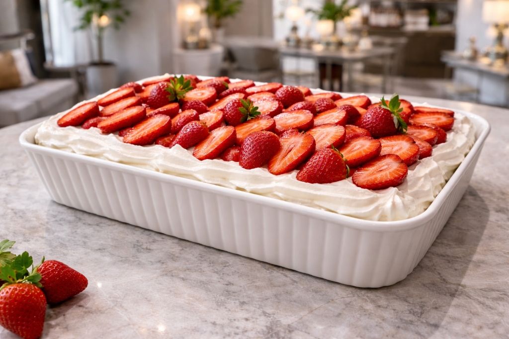 3 Leches Decorado Fresas